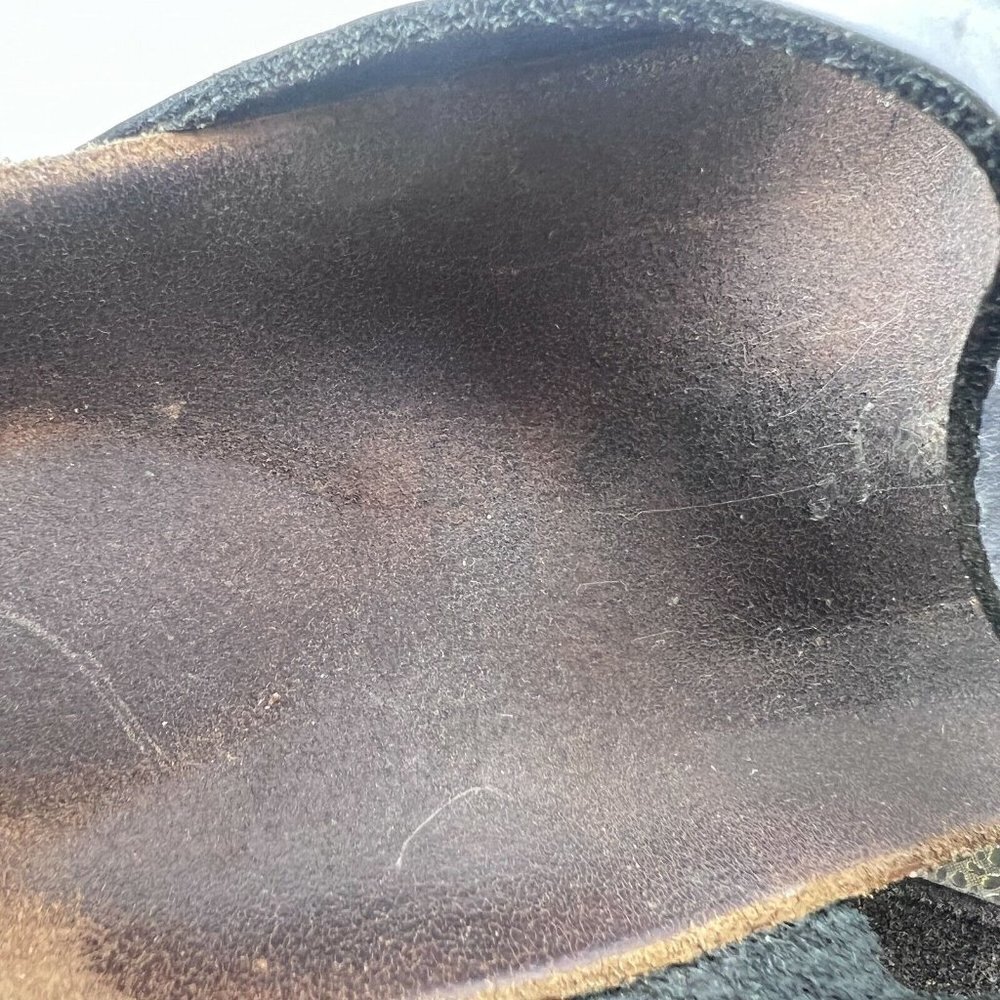 Birkenstock Gizeh Women Size 40 Black Birko-Flor T Strap Thong Leather Sandal - Picture 11 of 11